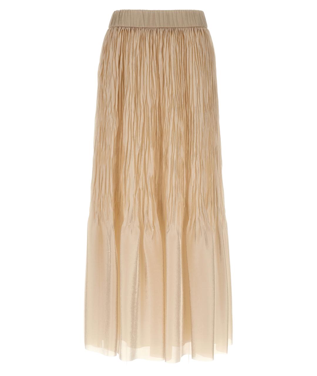 PESERICO Бежевая полиэстеровая юбка макси, фото 1