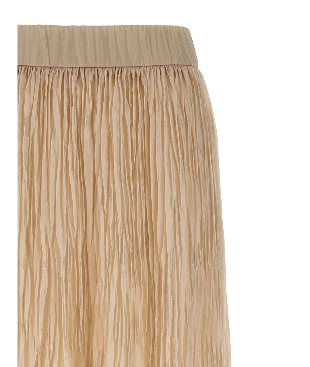 PESERICO Бежевая полиэстеровая юбка макси, фото 3