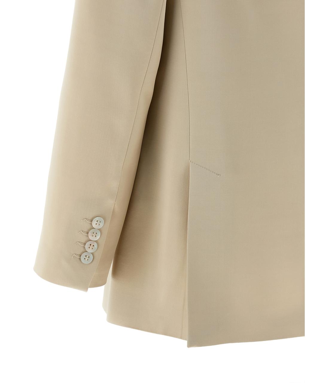 PESERICO Бежевый вискозный жакет/пиджак, фото 4