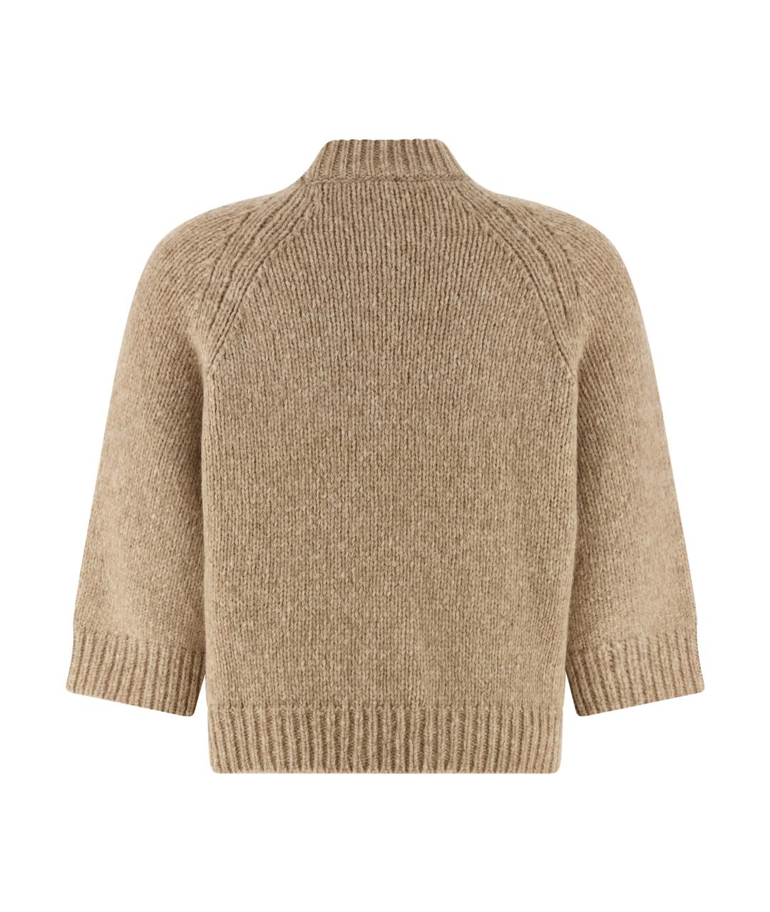 PESERICO Бежевый шерстяной джемпер / свитер, фото 2