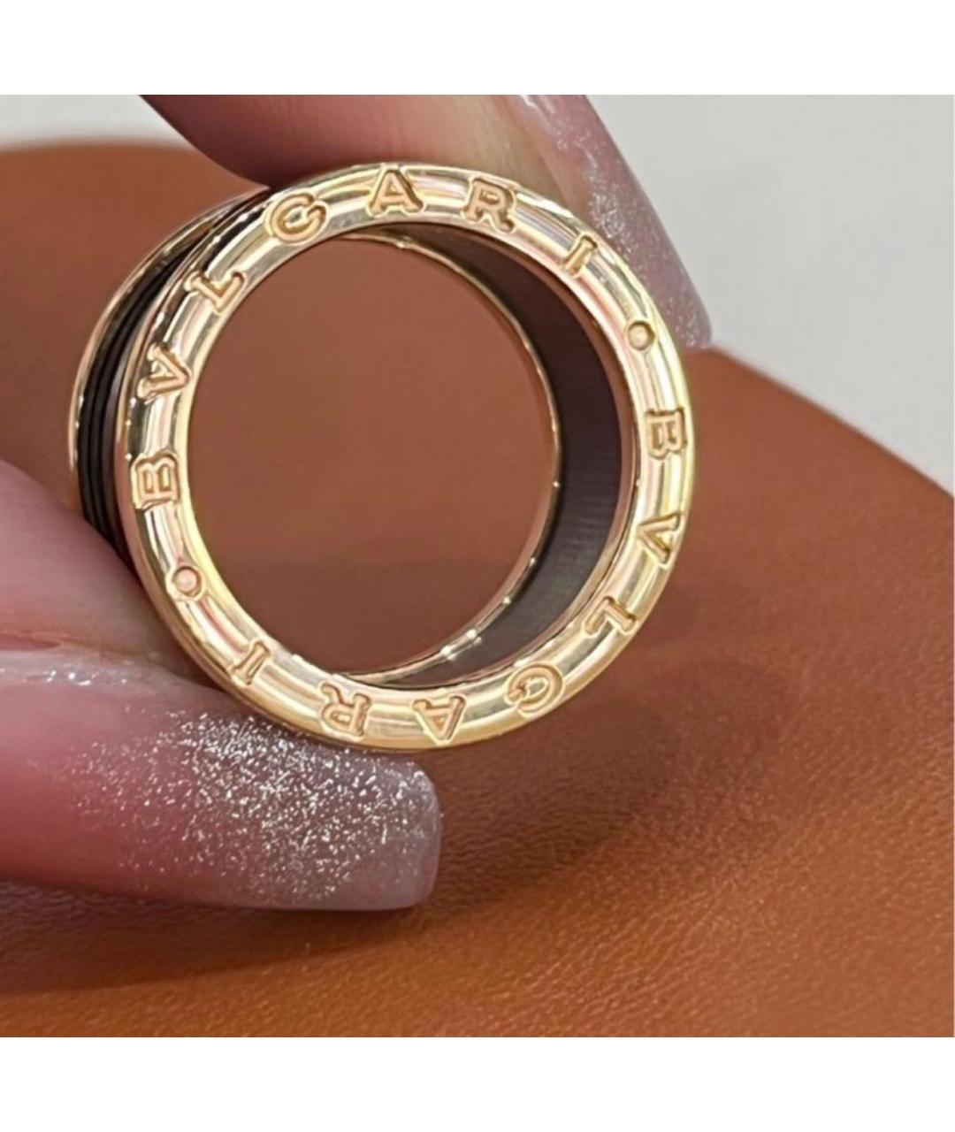 BVLGARI Зеленые кольцо из розового золота, фото 4