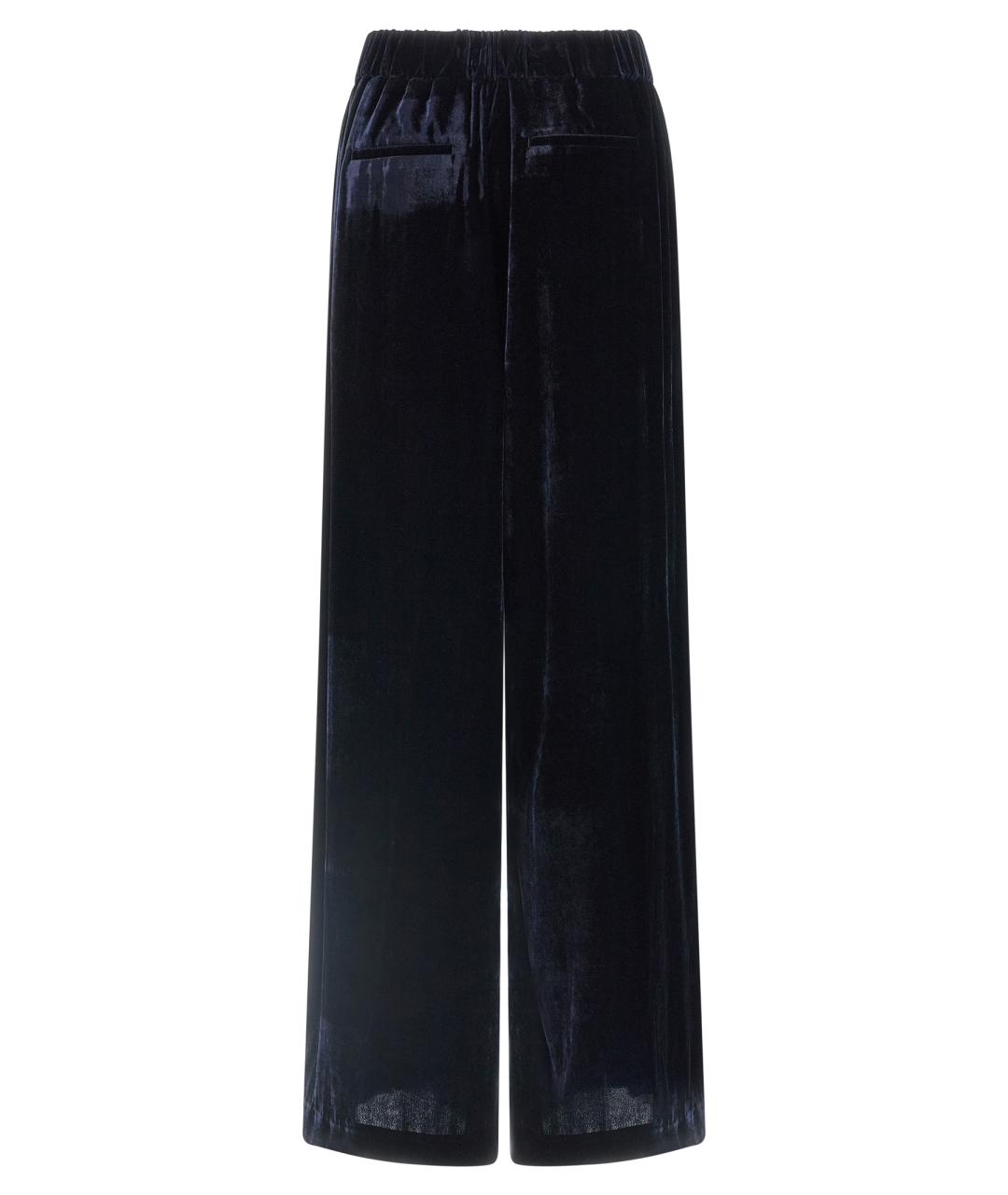 PESERICO Синие вискозные прямые брюки, фото 2