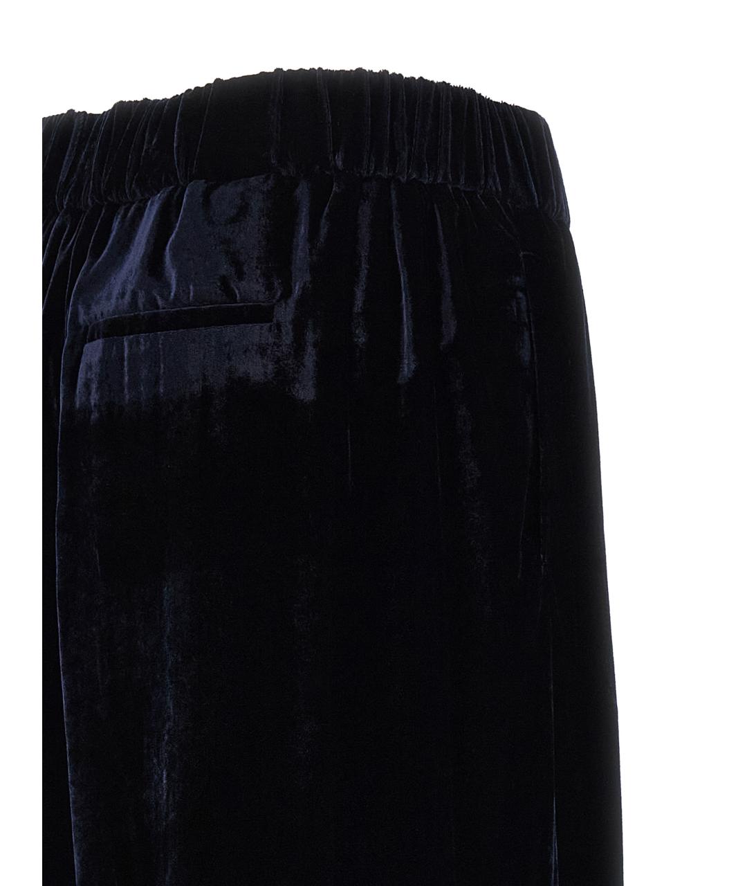 PESERICO Синие вискозные прямые брюки, фото 4