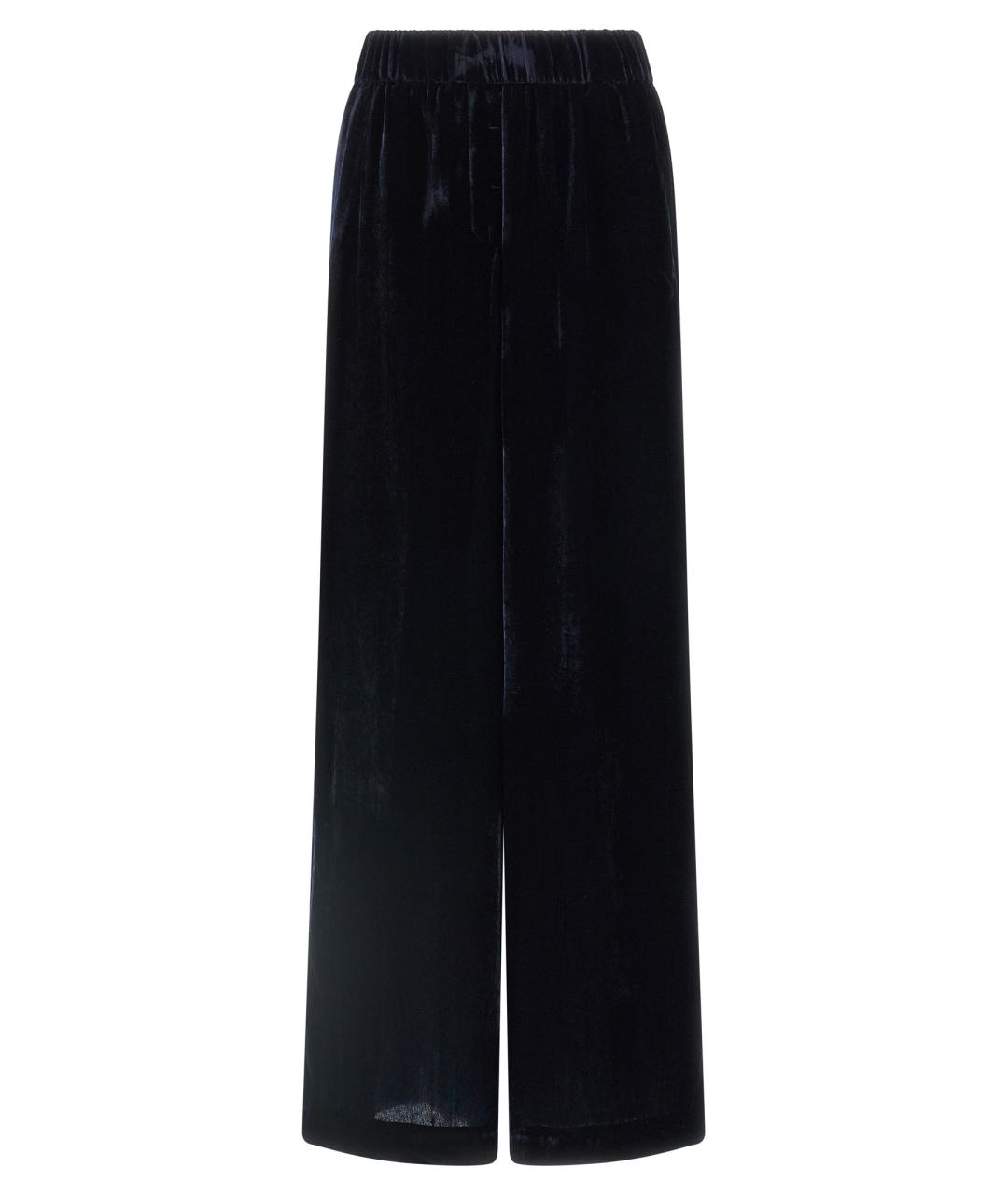 PESERICO Синие вискозные прямые брюки, фото 1