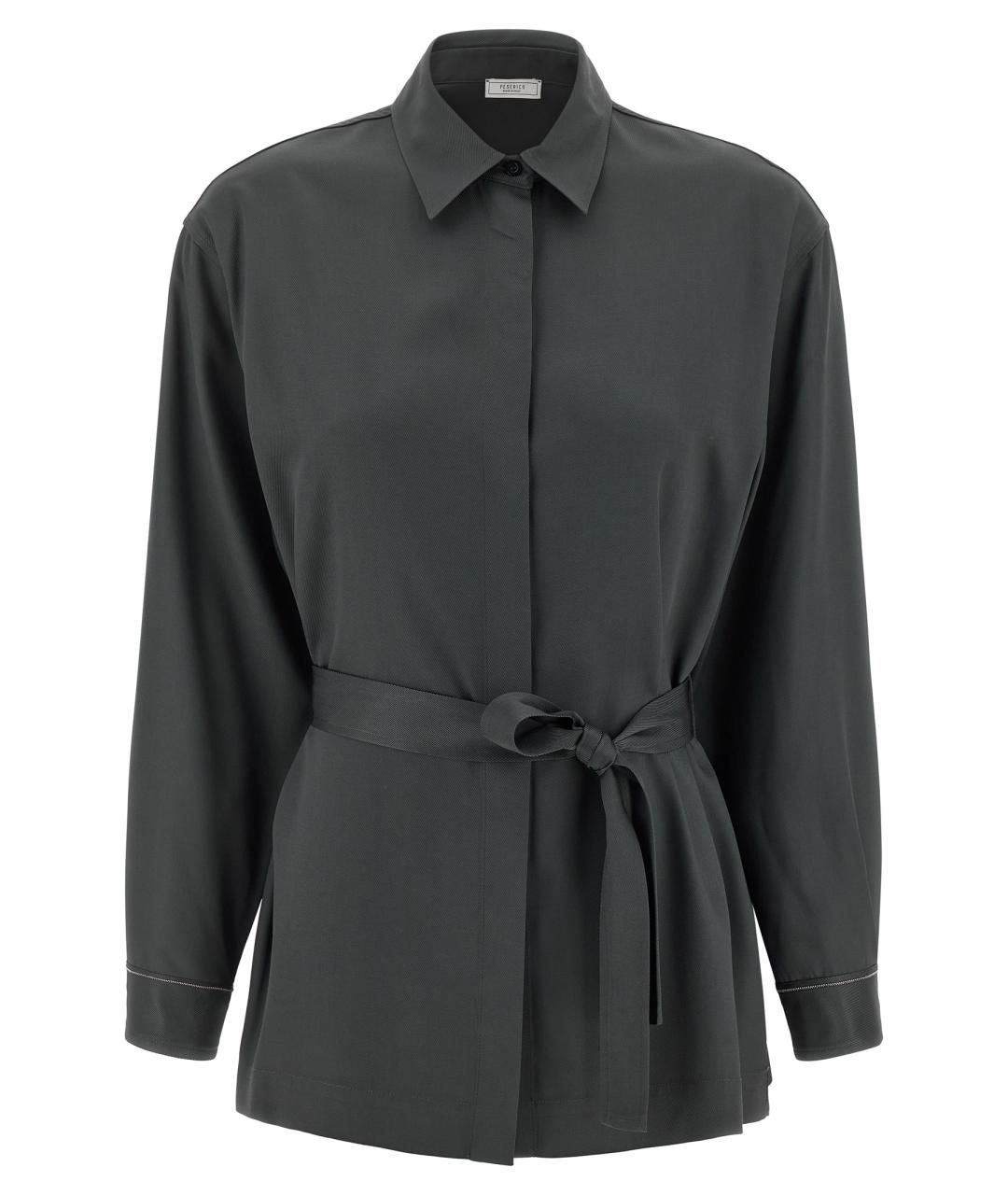 PESERICO Серая вискозная рубашка, фото 1