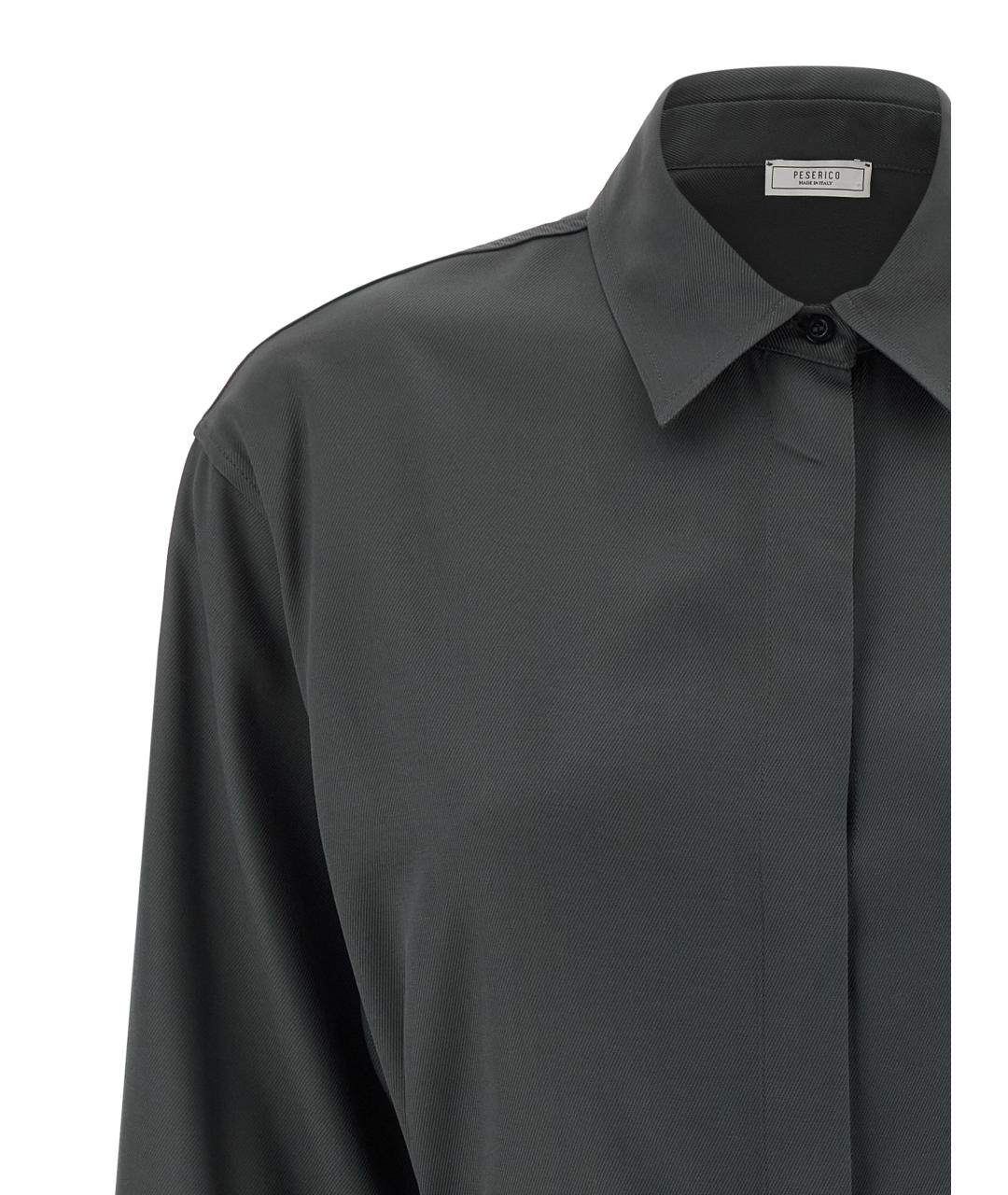 PESERICO Серая вискозная рубашка, фото 3