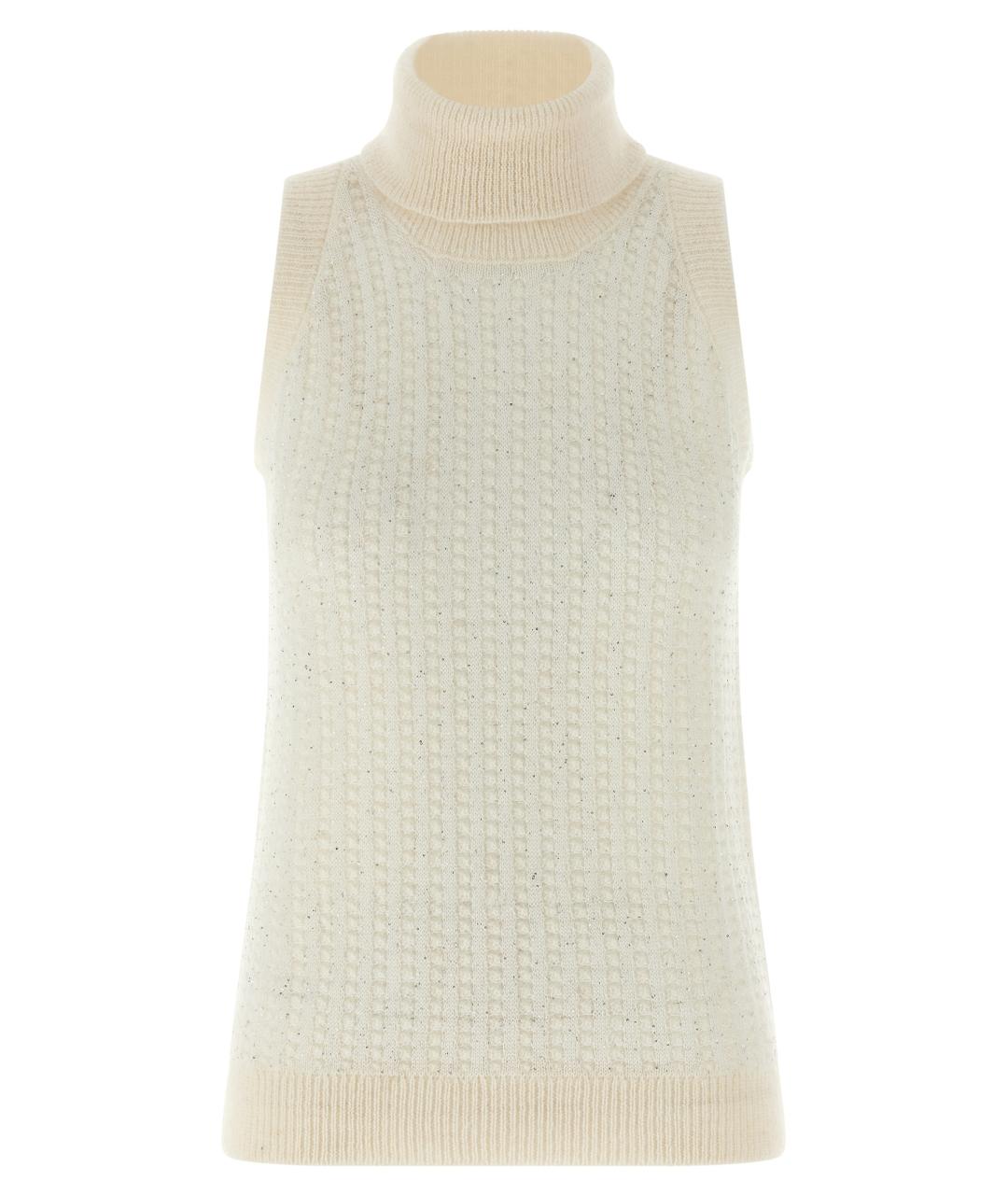 PESERICO Белая шерстяная жилетка, фото 1