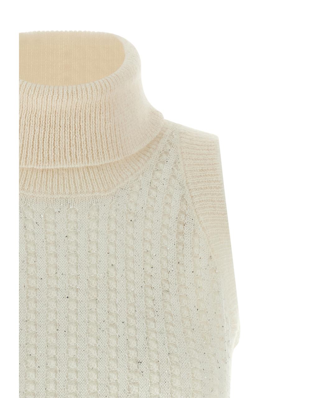 PESERICO Белая шерстяная жилетка, фото 3