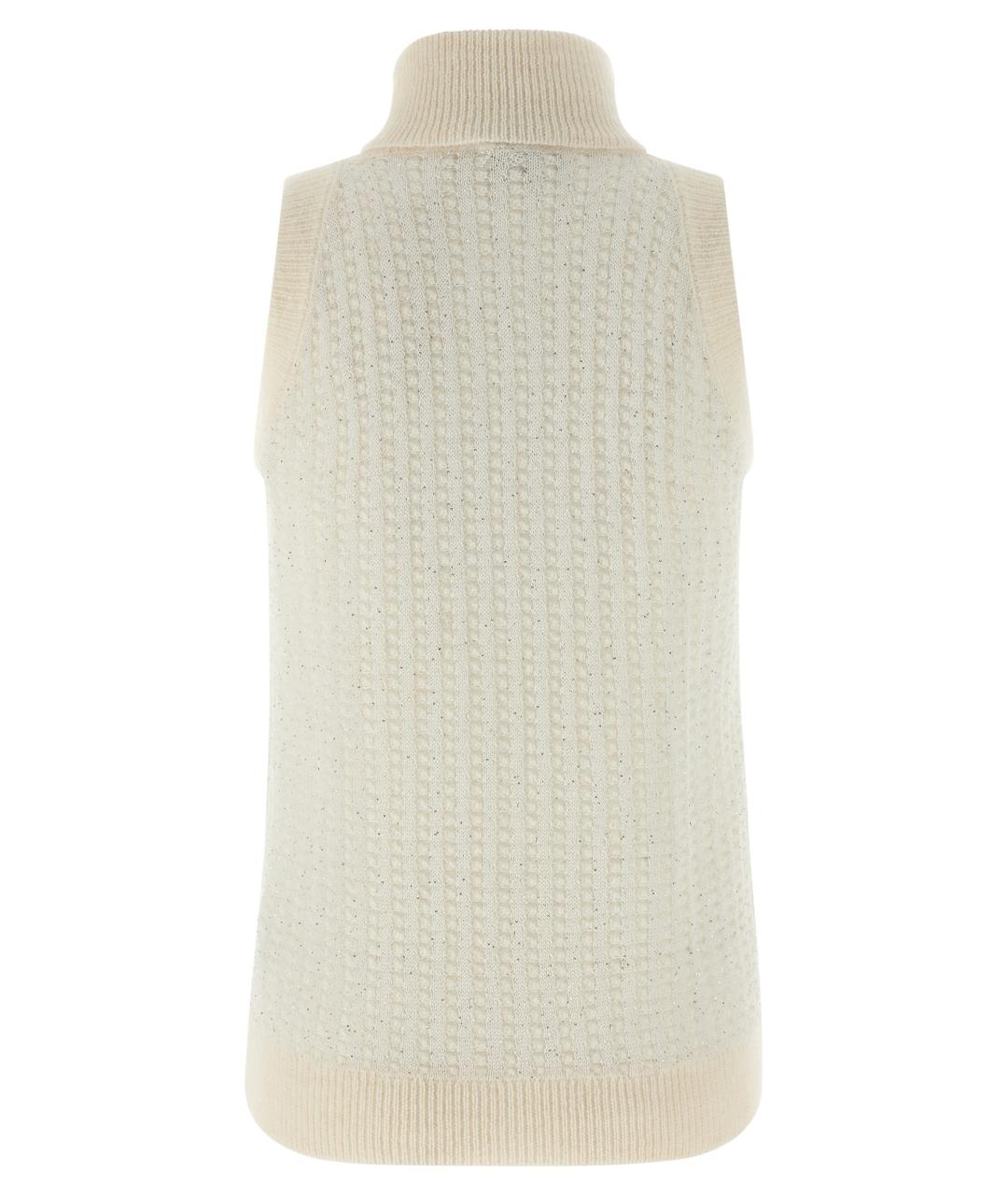 PESERICO Белая шерстяная жилетка, фото 2