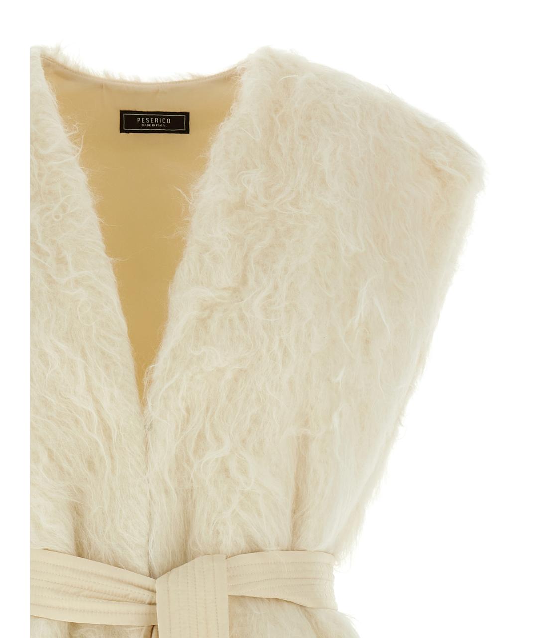 PESERICO Белый шерстяной жилет, фото 3