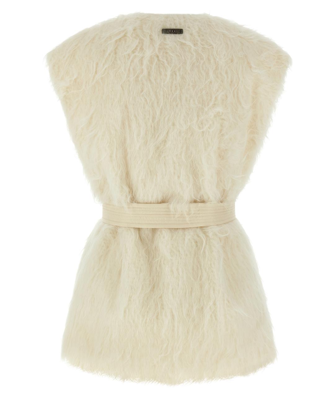 PESERICO Белый шерстяной жилет, фото 2