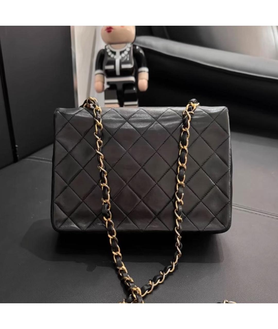 CHANEL Черная кожаная сумка через плечо, фото 2