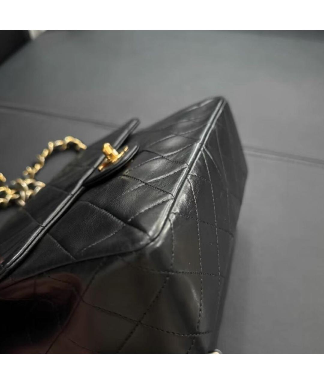 CHANEL Черная кожаная сумка через плечо, фото 3