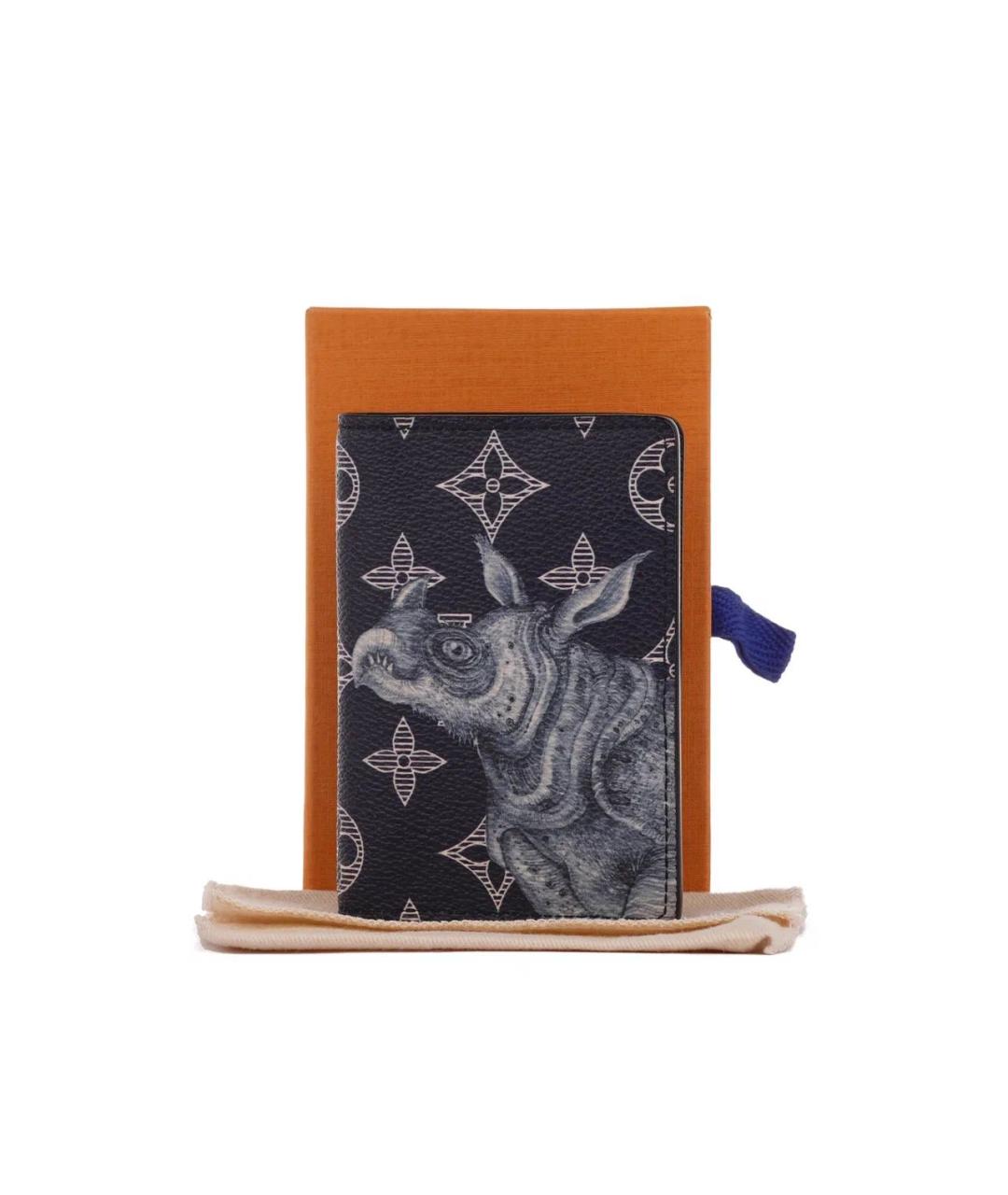 LOUIS VUITTON Темно-синий кожаный кардхолдер, фото 2