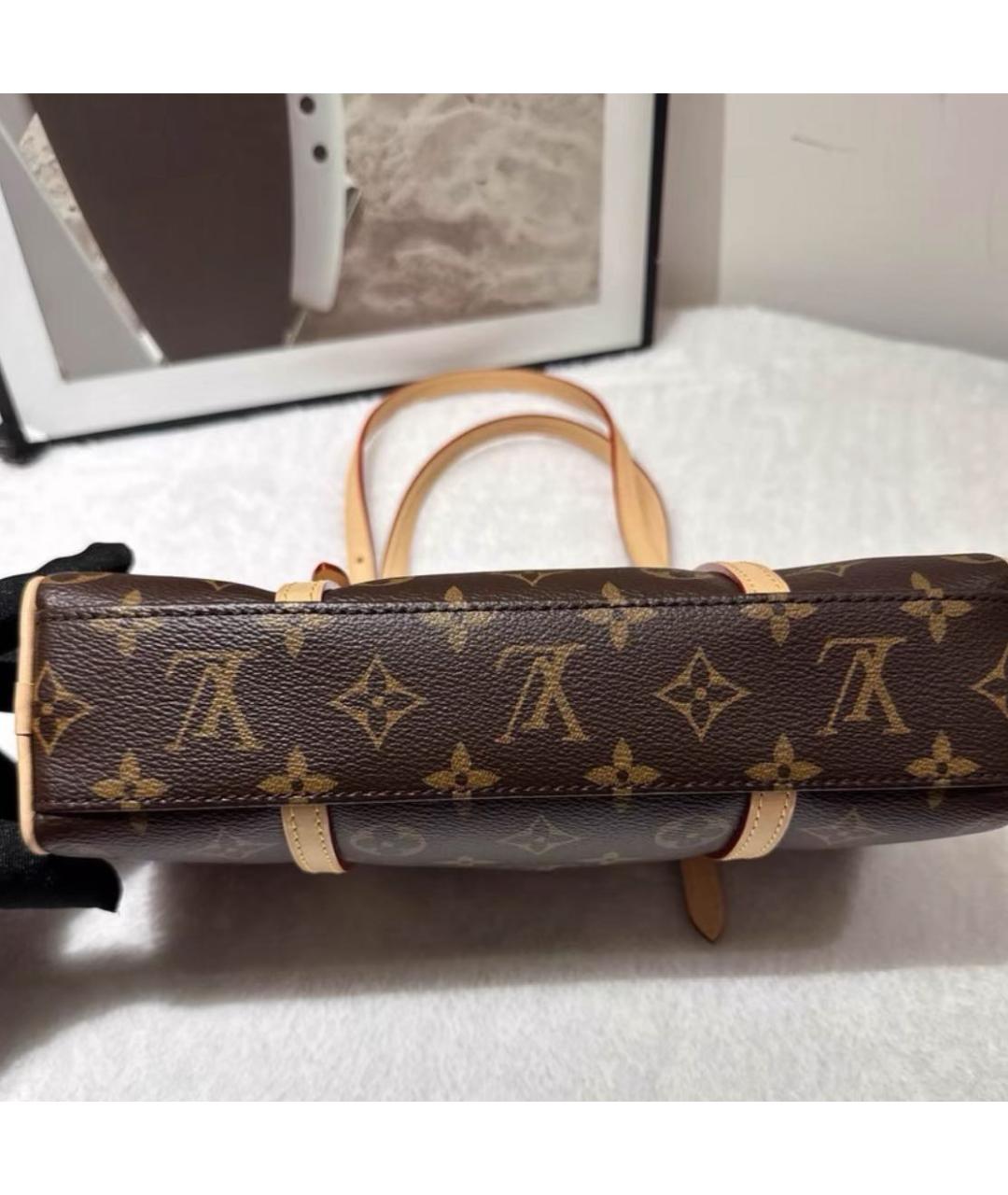 LOUIS VUITTON Коричневая сумка с короткими ручками, фото 3