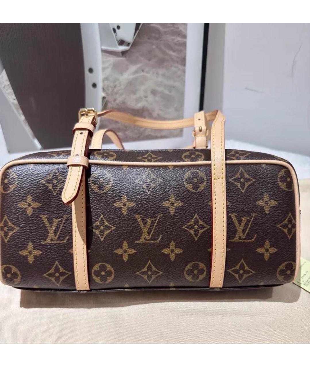 LOUIS VUITTON Коричневая сумка с короткими ручками, фото 2