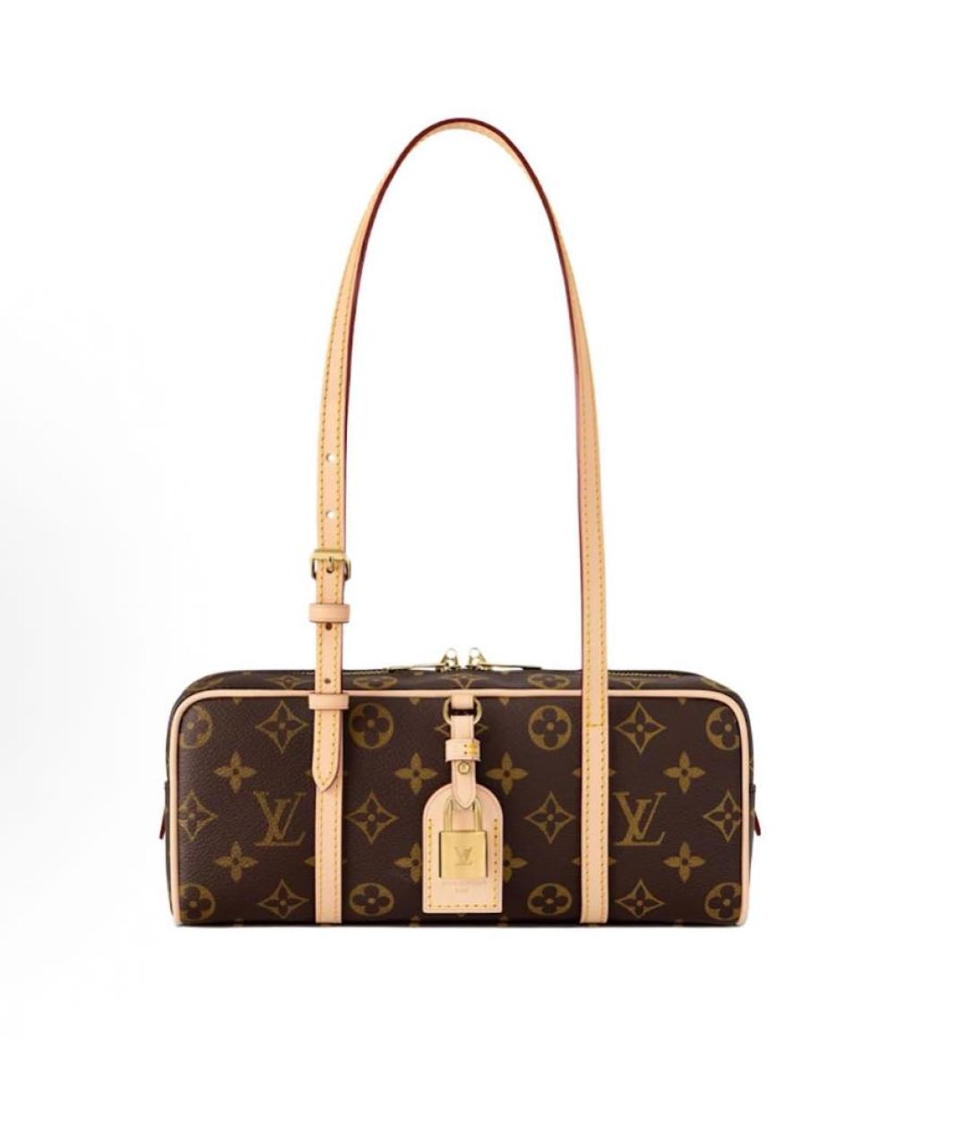 LOUIS VUITTON Коричневая сумка с короткими ручками, фото 5