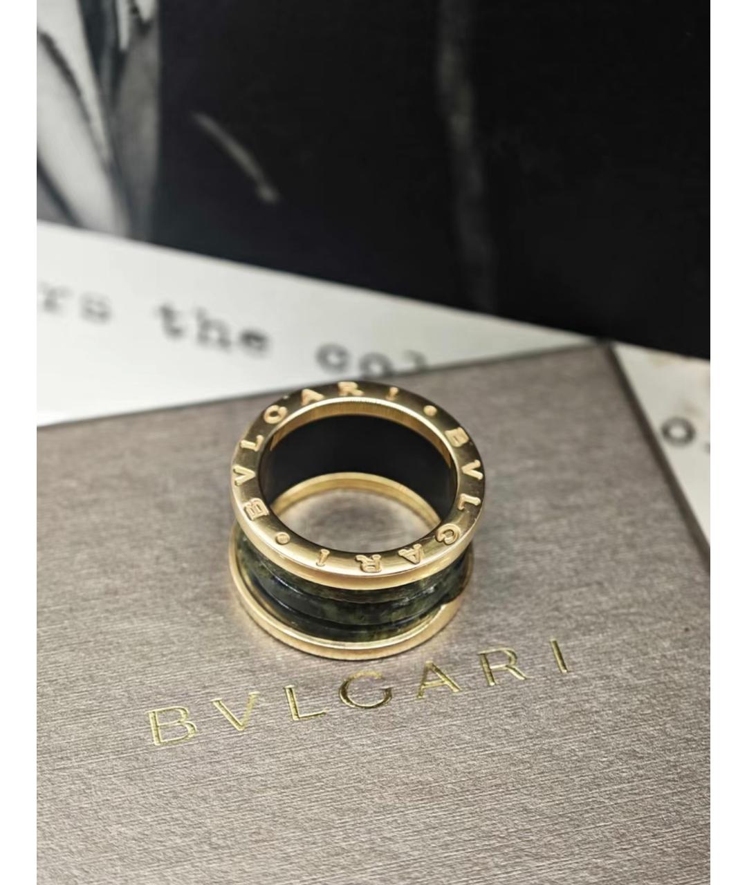 BVLGARI Зеленые кольцо из розового золота, фото 4