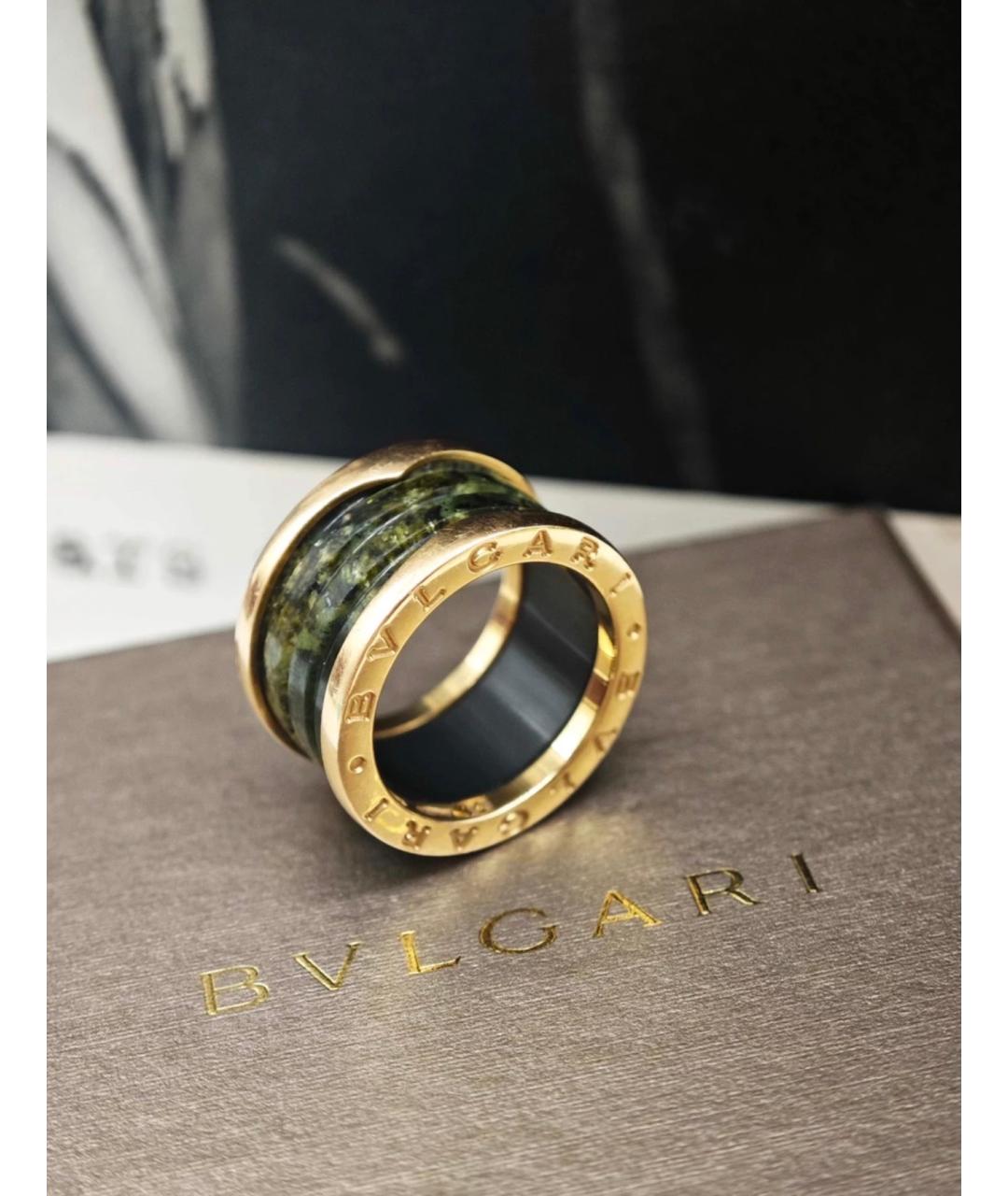 BVLGARI Зеленые кольцо из розового золота, фото 2