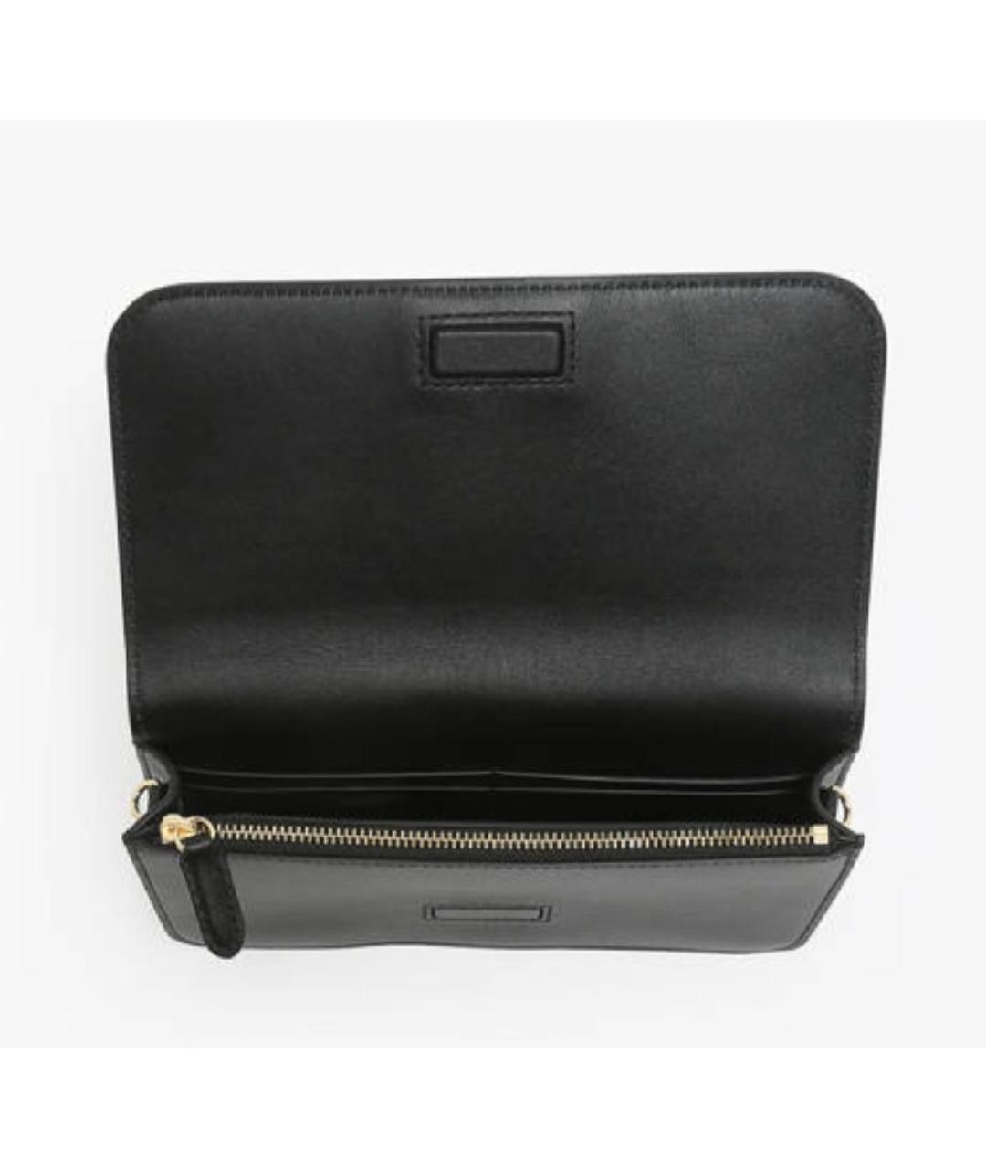 RALPH LAUREN Черная кожаная сумка через плечо, фото 4