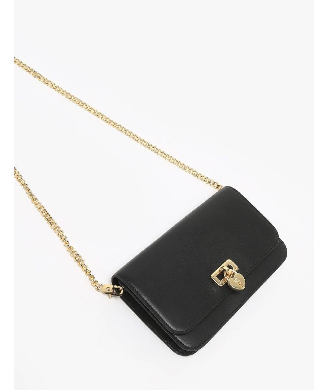 RALPH LAUREN Черная кожаная сумка через плечо, фото 3