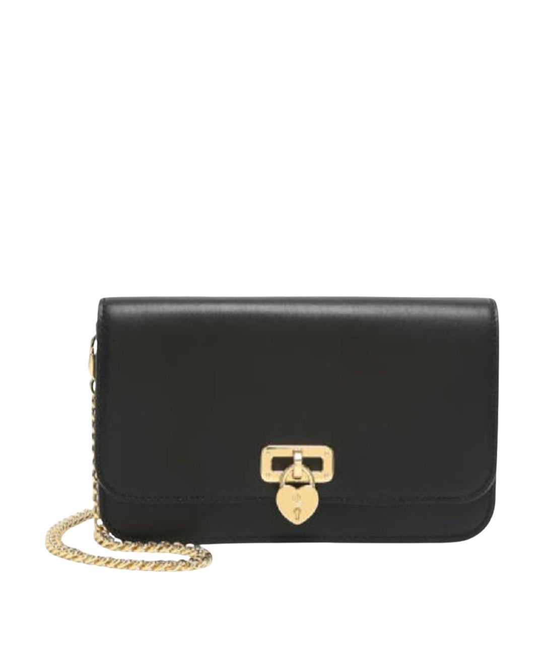 RALPH LAUREN Черная кожаная сумка через плечо, фото 1