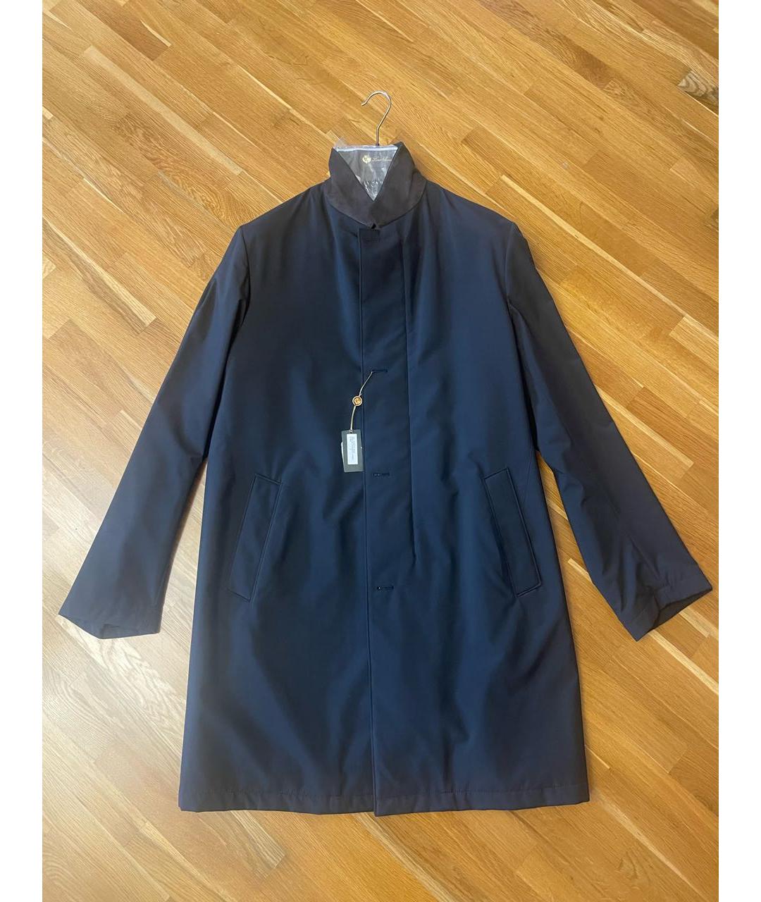 LORO PIANA Черный полиэстеровый тренч / плащ, фото 9