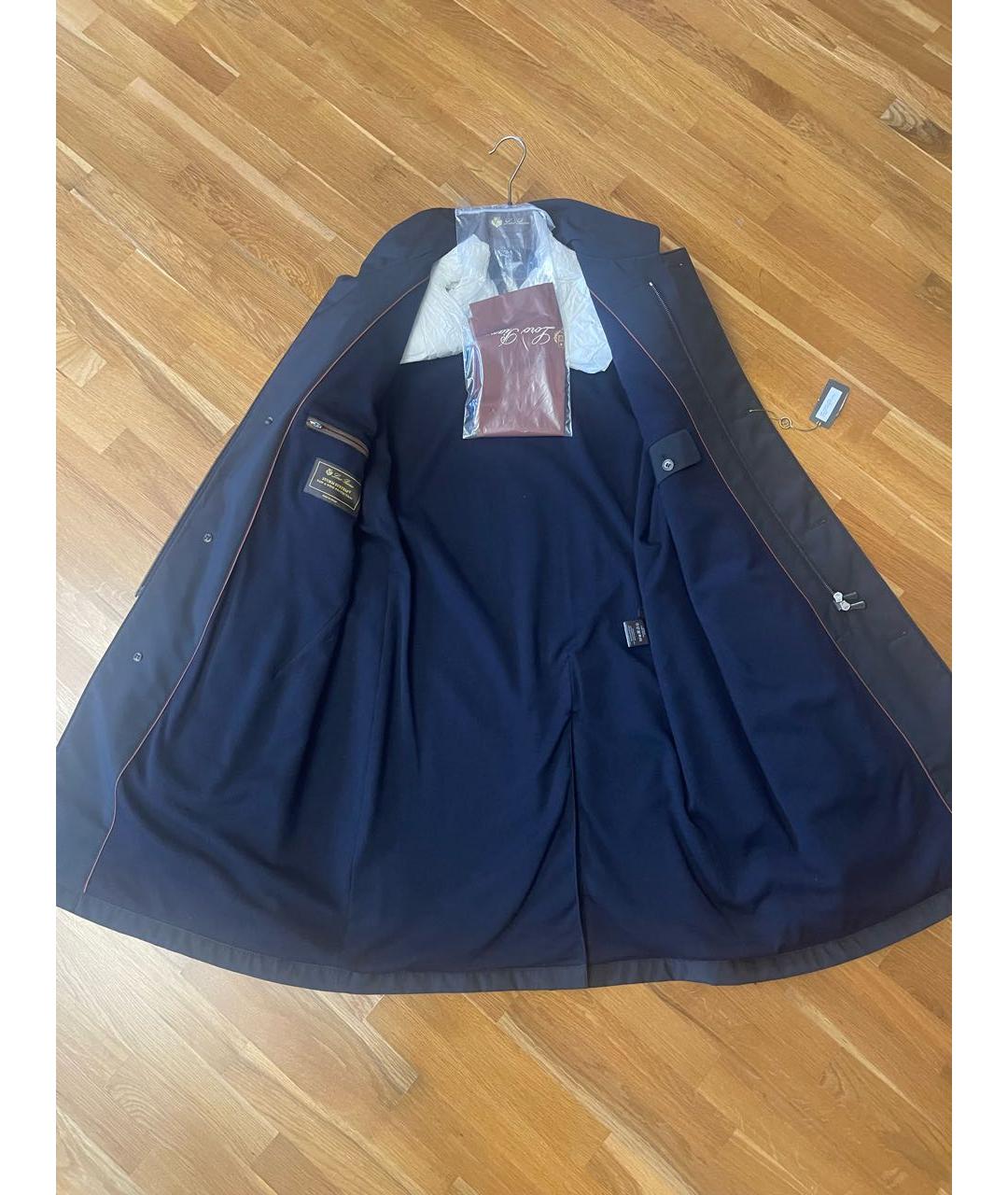 LORO PIANA Черный полиэстеровый тренч / плащ, фото 3