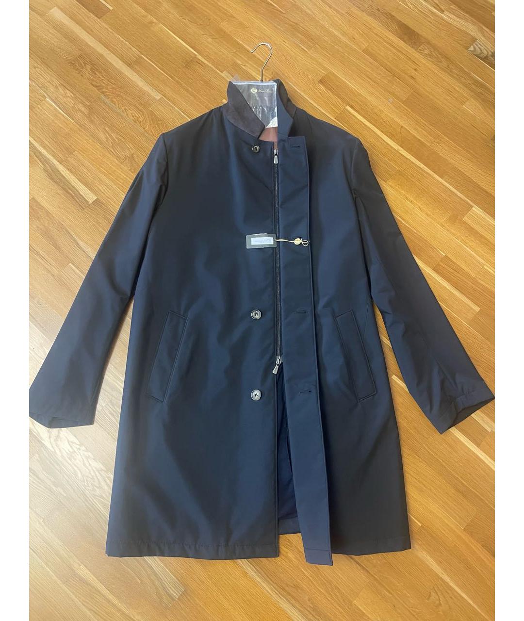 LORO PIANA Черный полиэстеровый тренч / плащ, фото 2