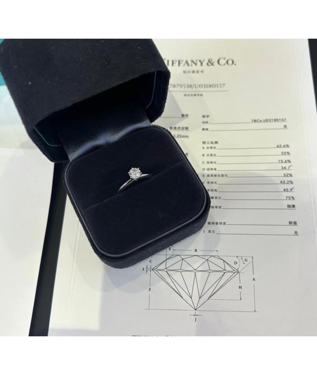 TIFFANY&CO Серебряное платиновое кольцо, фото 2