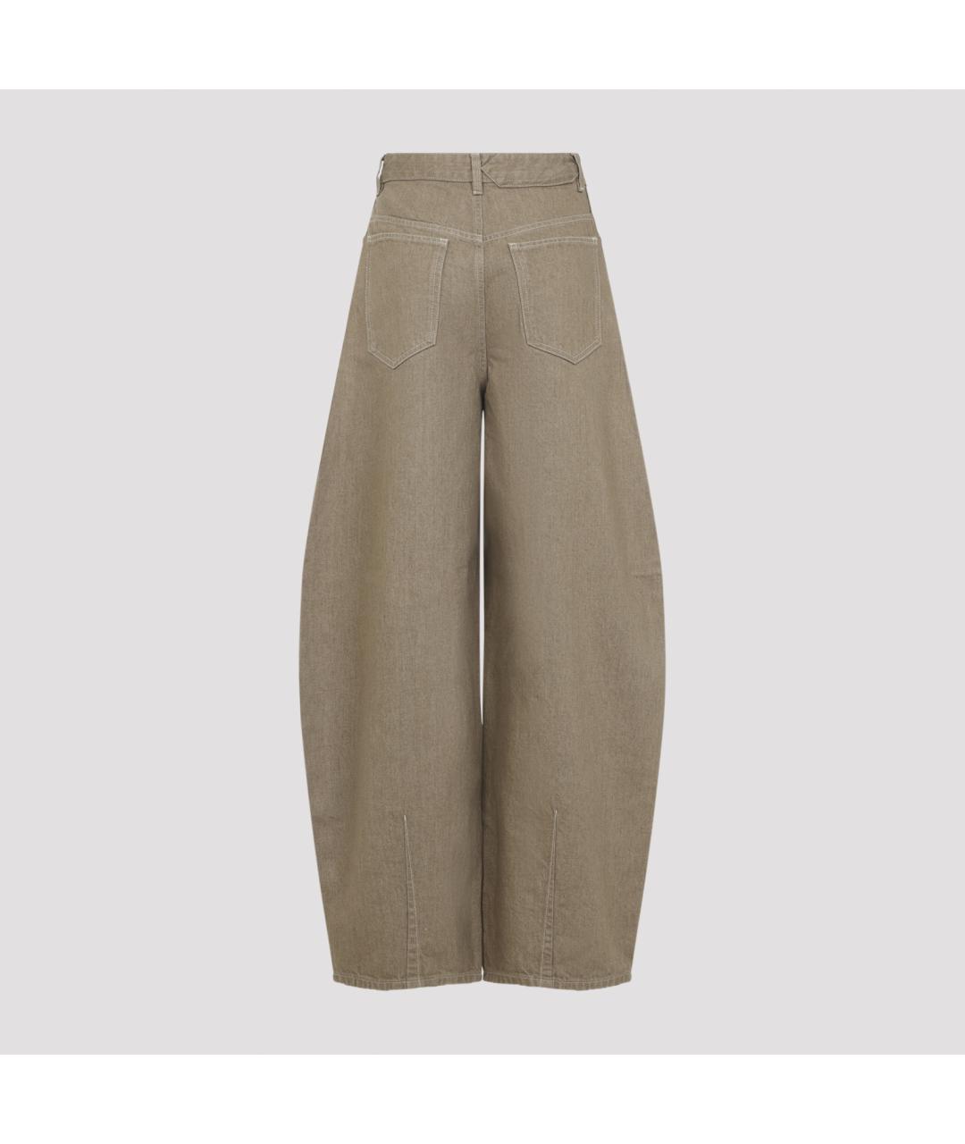 JACQUEMUS Бежевые хлопковые прямые джинсы, фото 2