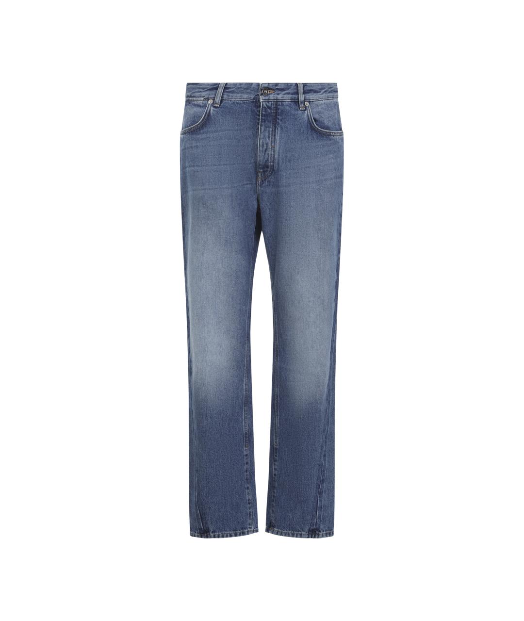 GIVENCHY Синие хлопковые прямые джинсы, фото 1