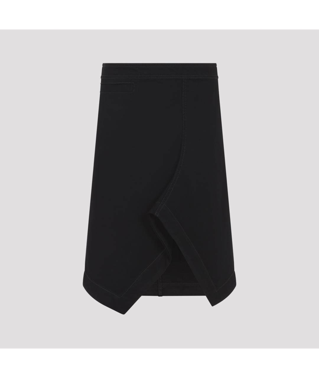 LEMAIRE Черная хлопковая юбка миди, фото 2