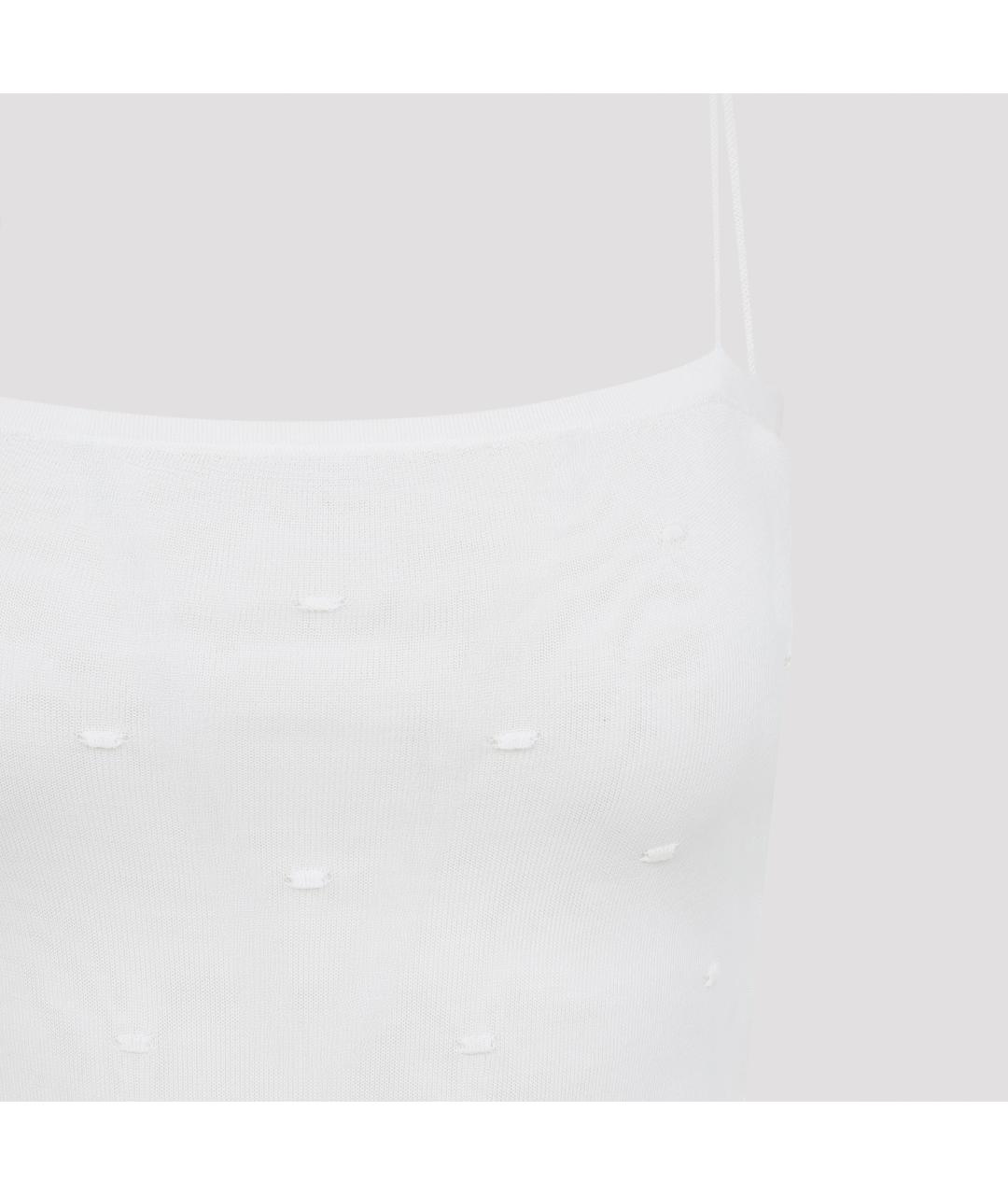 JACQUEMUS Белая вискозная майка, фото 3