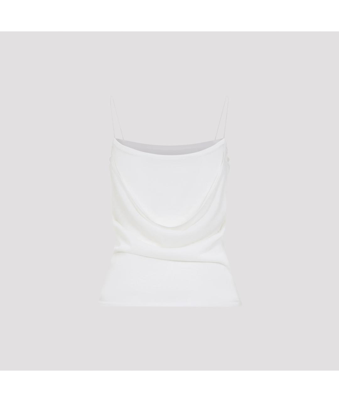 JACQUEMUS Белая вискозная майка, фото 2