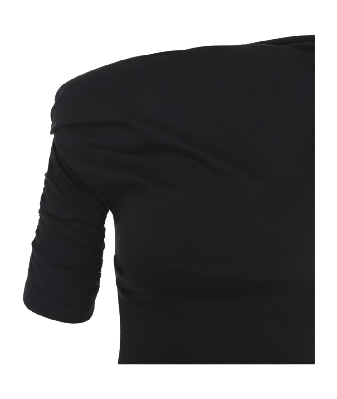 JACQUEMUS Черное хлопковое коктейльное платье, фото 3