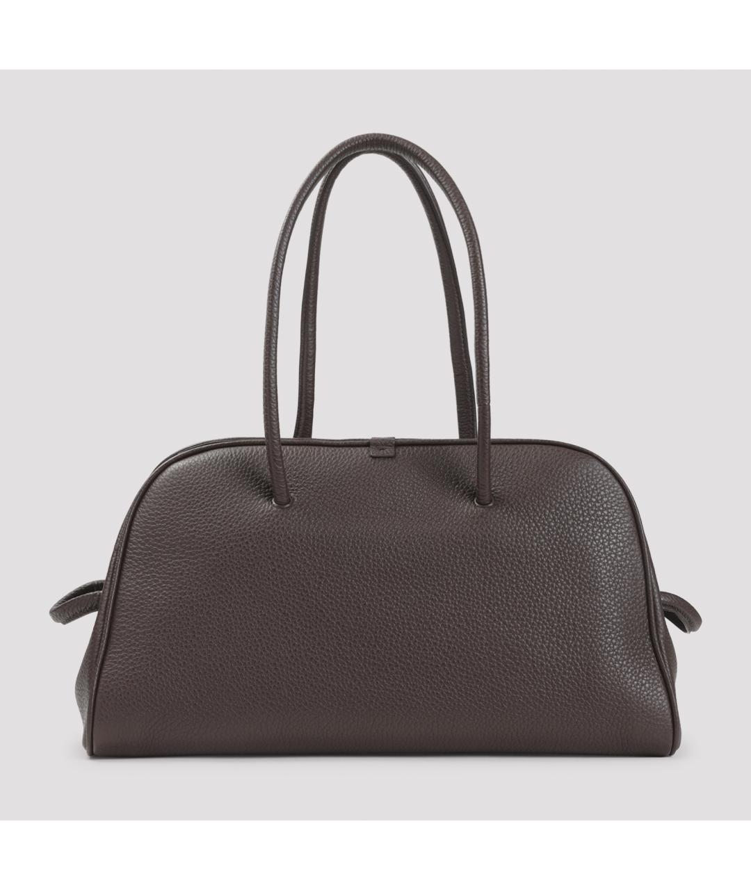 JACQUEMUS Коричневая кожаная сумка тоут, фото 4