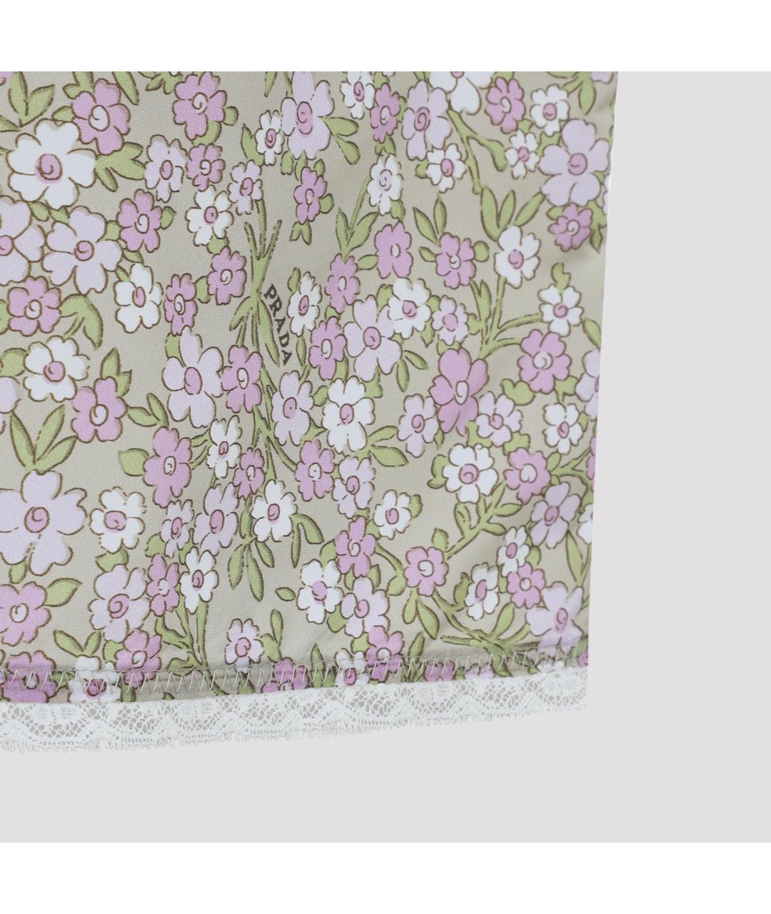 PRADA Мульти полиамидовая юбка миди, фото 5