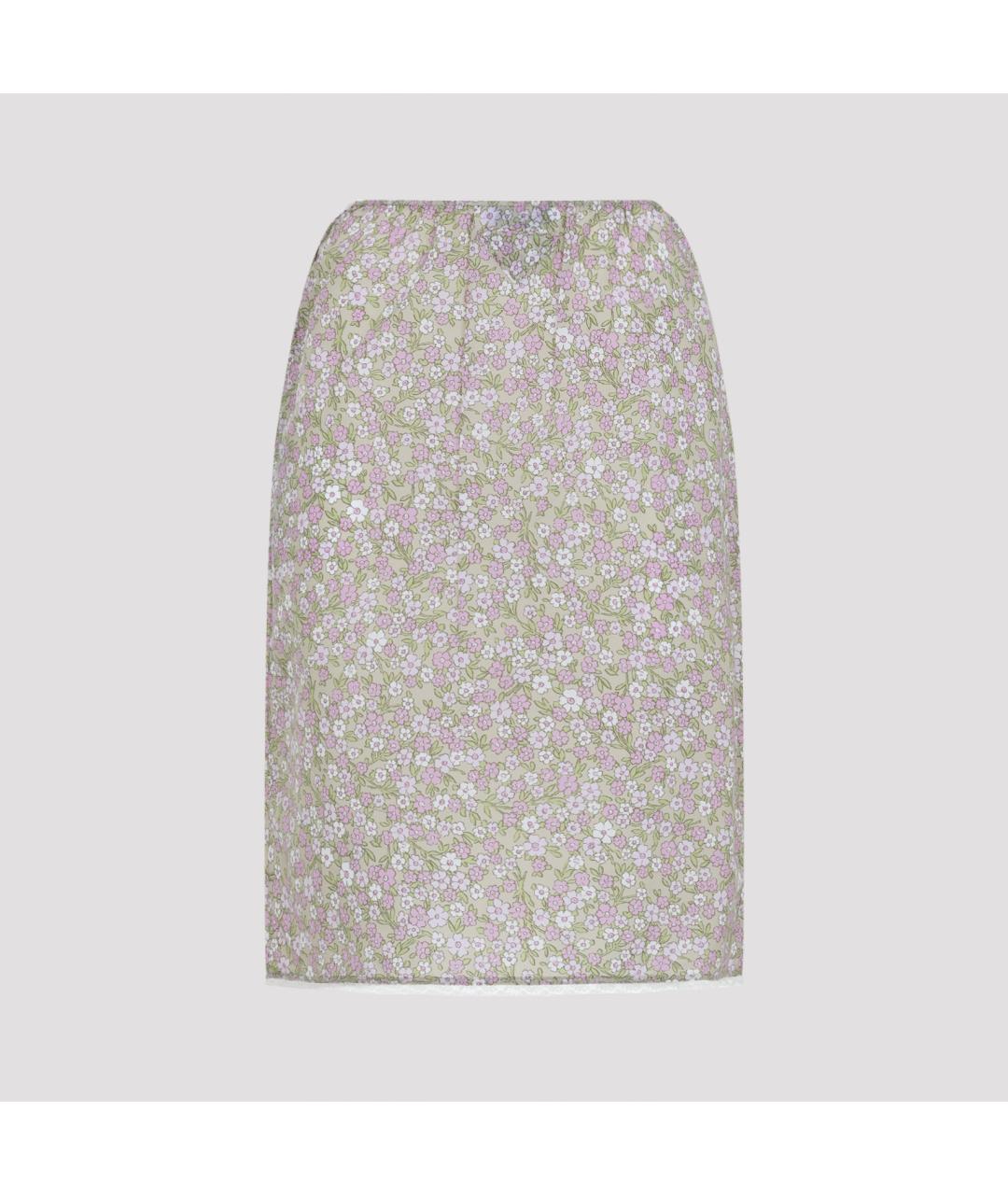 PRADA Мульти полиамидовая юбка миди, фото 3