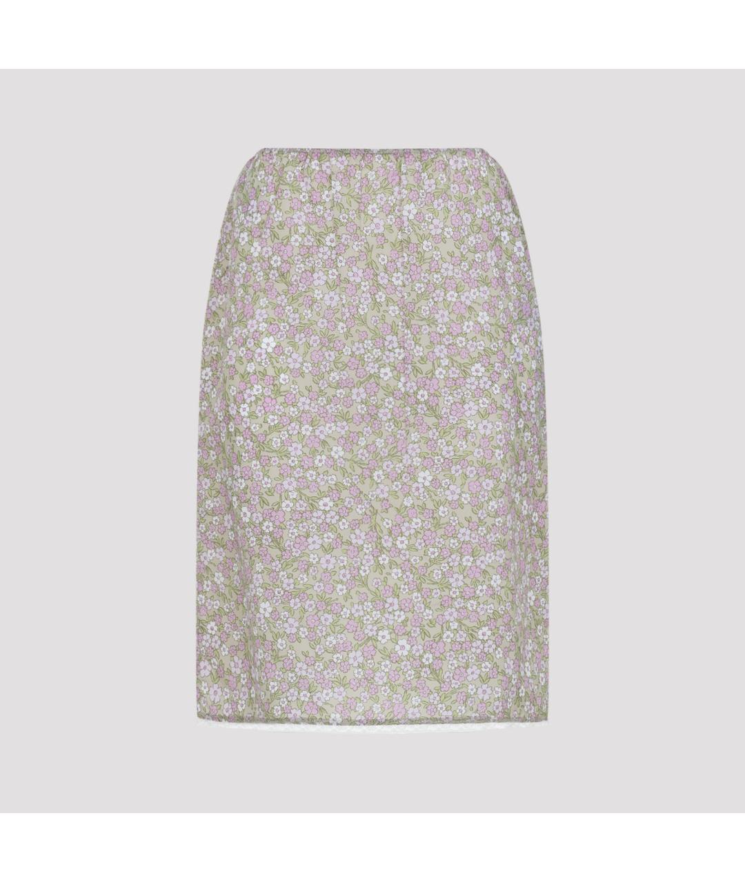 PRADA Мульти полиамидовая юбка миди, фото 2