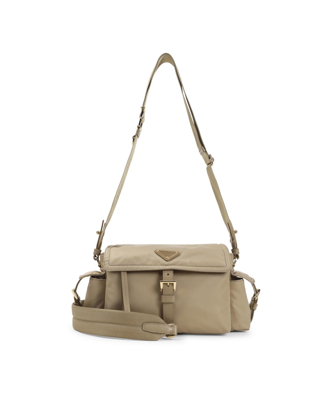 PRADA Бежевая синтетическая сумка тоут, фото 2