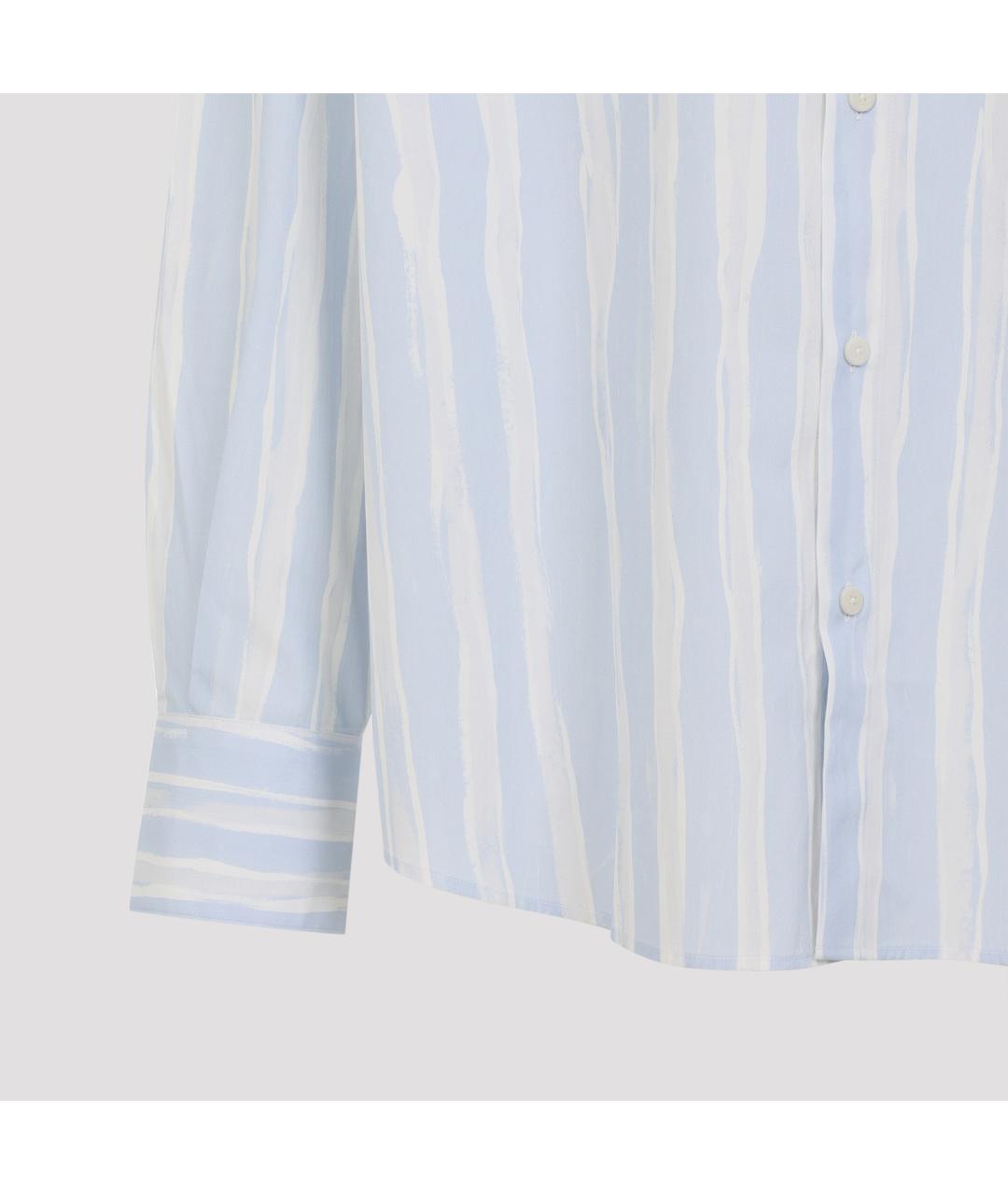 JACQUEMUS Голубая хлопковая кэжуал рубашка, фото 3