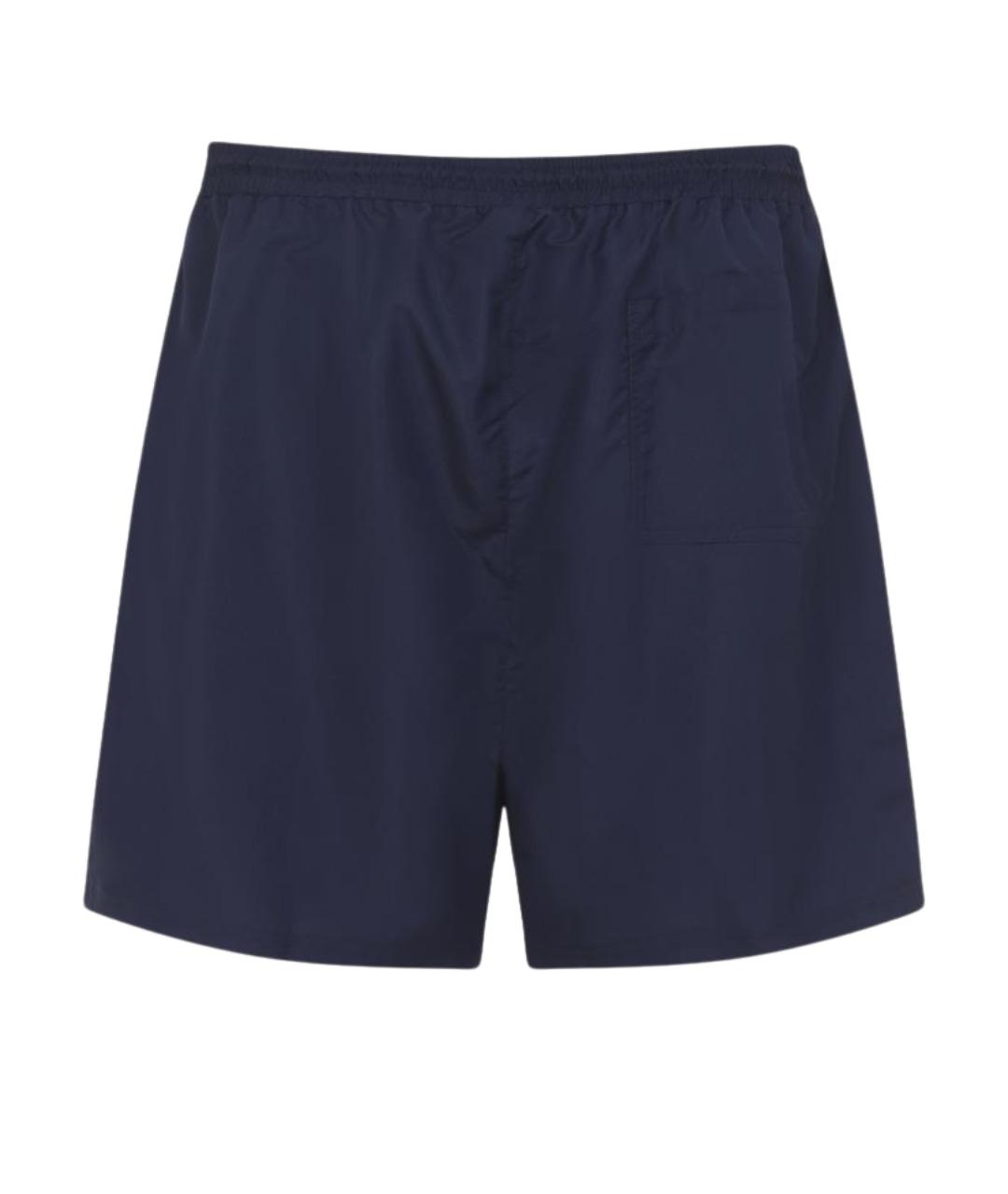 BRUNELLO CUCINELLI Темно-синие полиэстеровые шорты, фото 2