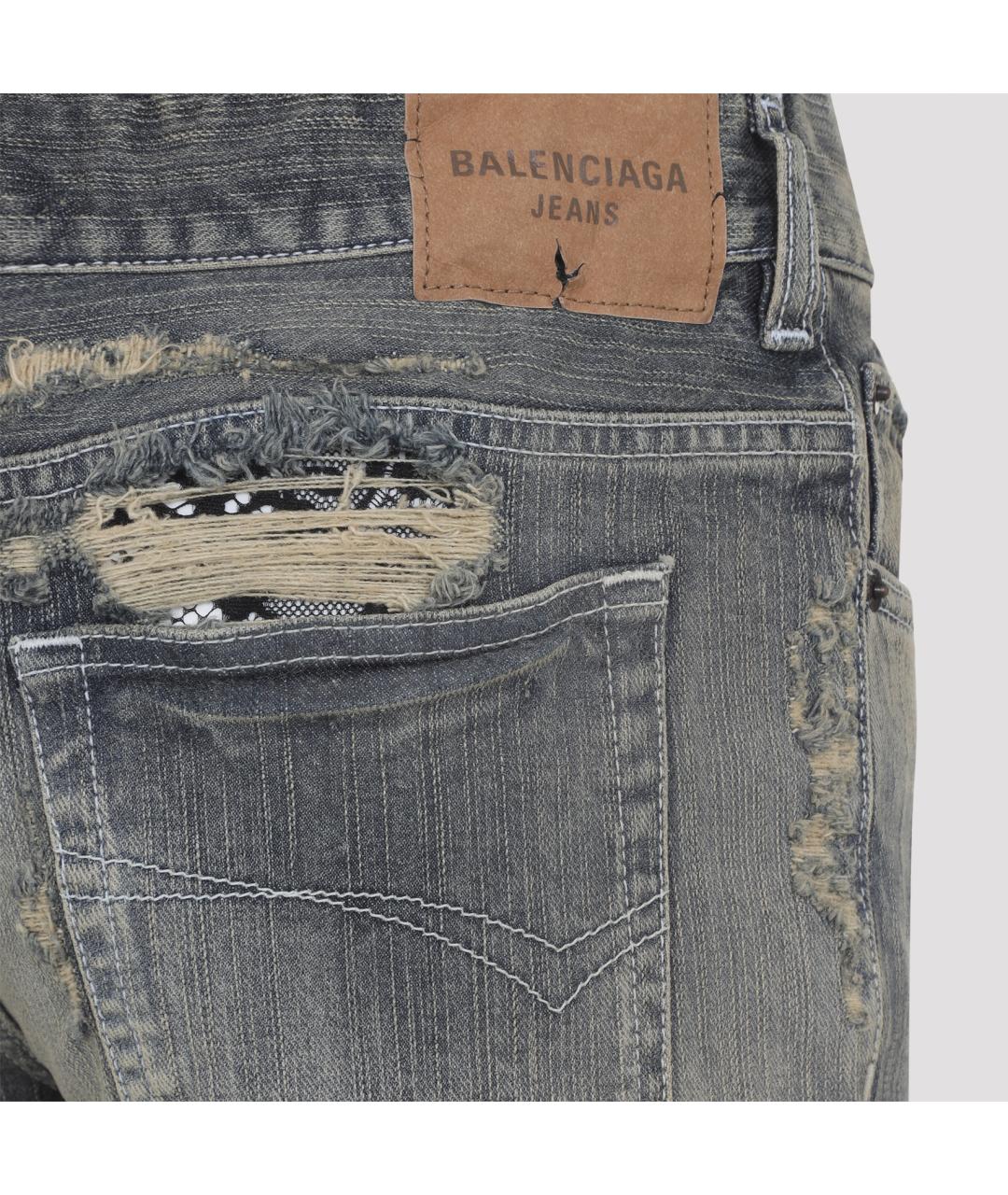 BALENCIAGA Мульти хлопковые прямые джинсы, фото 5