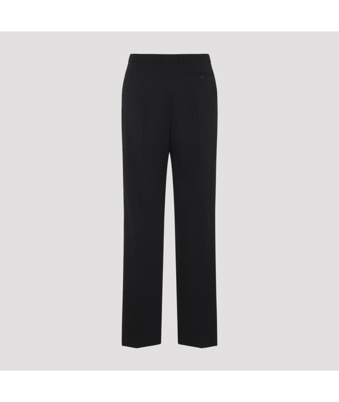 BALENCIAGA Черные шерстяные повседневные брюки, фото 4