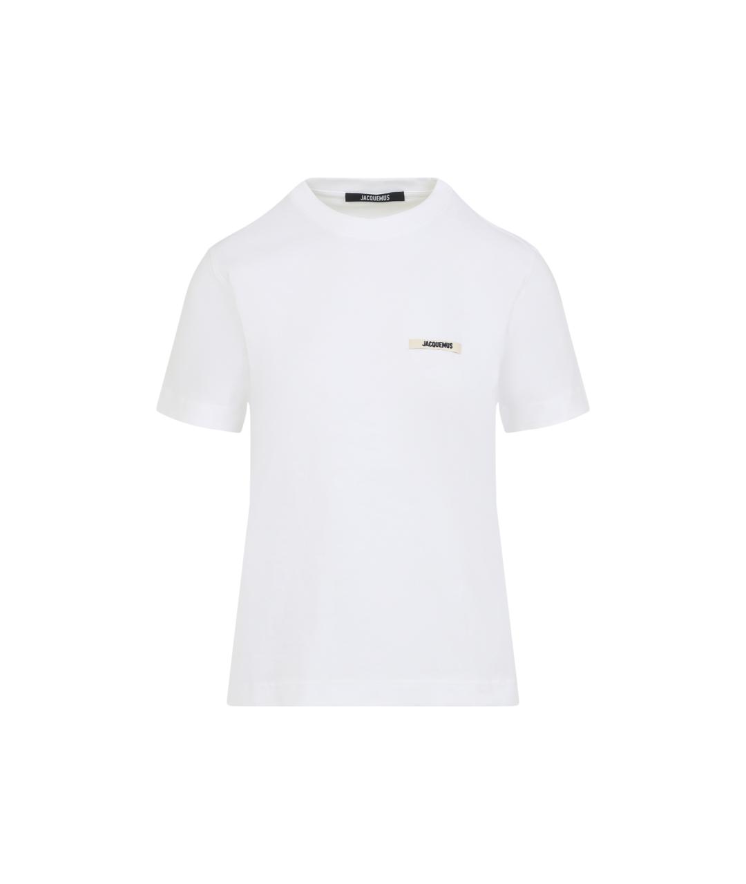 JACQUEMUS Белая хлопковая футболка, фото 1