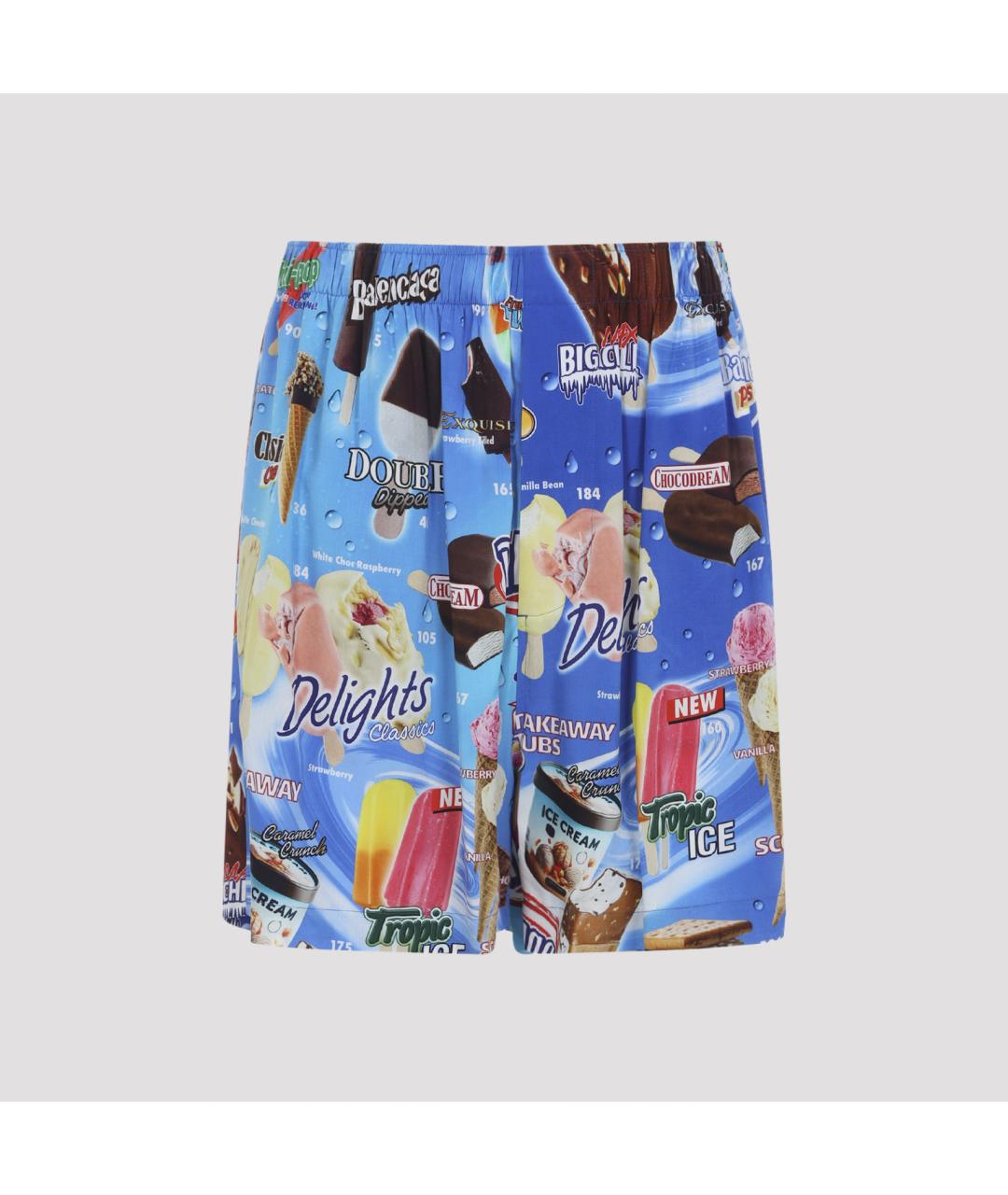 BALENCIAGA Мульти вискозные шорты, фото 2