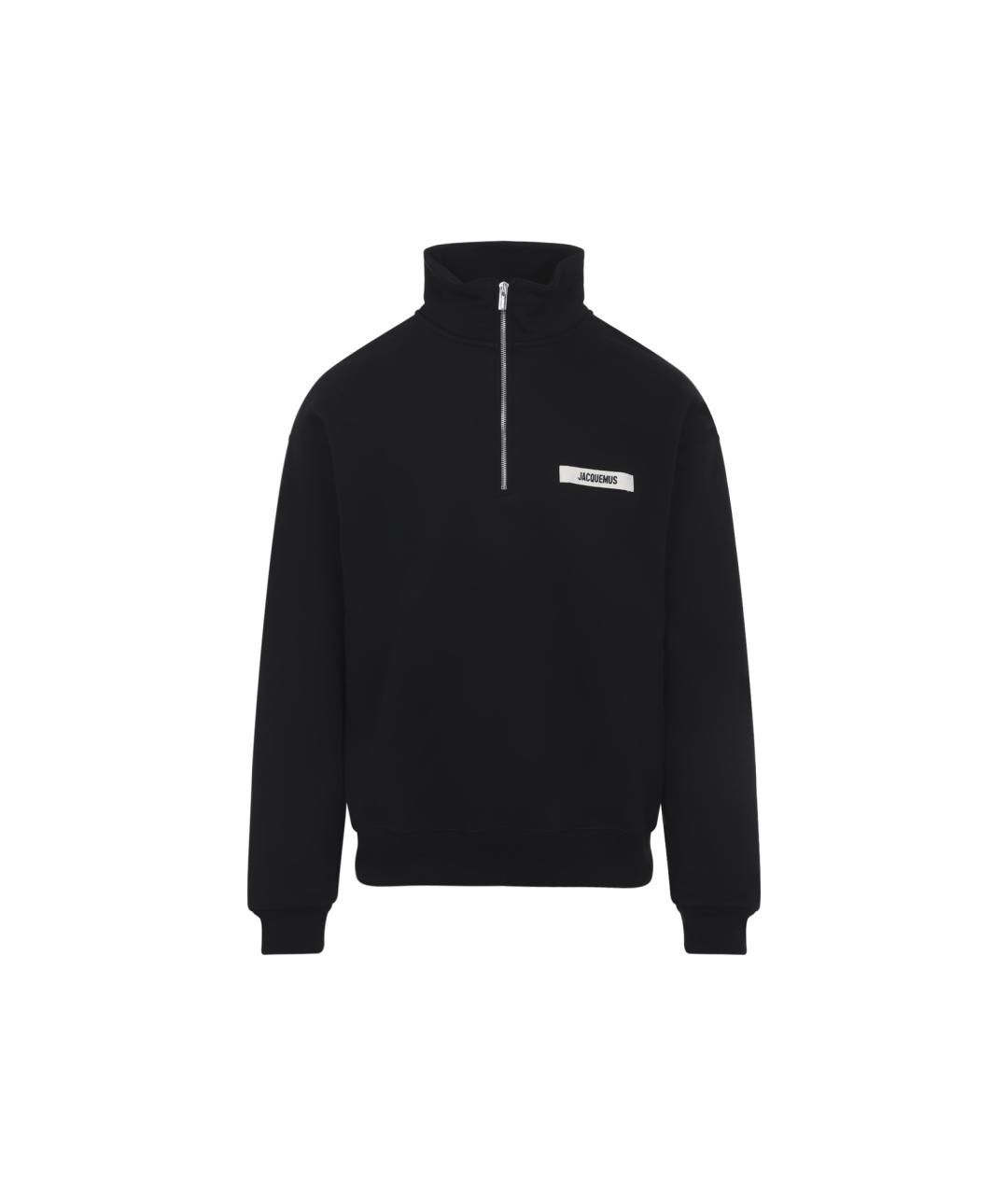 JACQUEMUS Черный хлопковый джемпер / свитер, фото 1