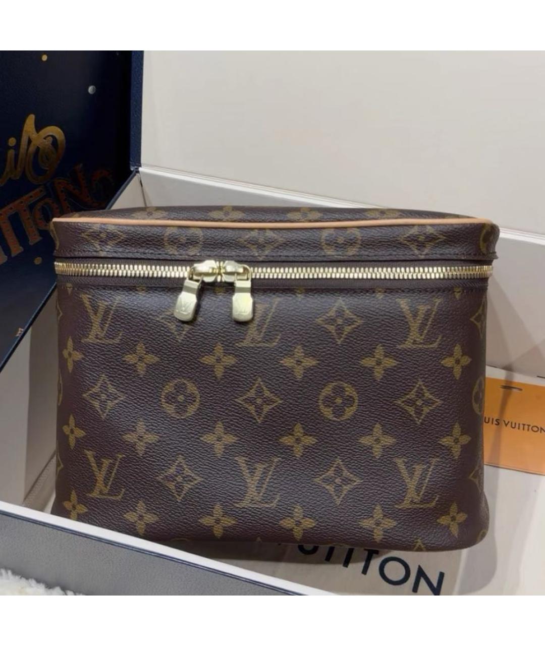 LOUIS VUITTON Коричневая косметичка, фото 2