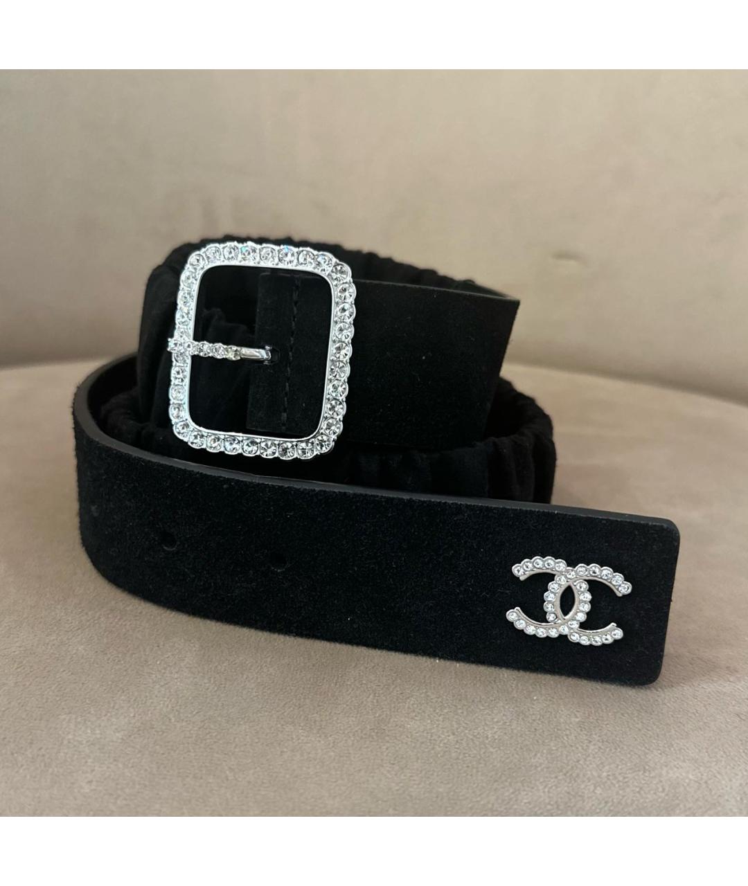 CHANEL Черный замшевый ремень, фото 5